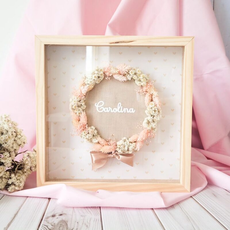 Quadro Coroa Linho Floral