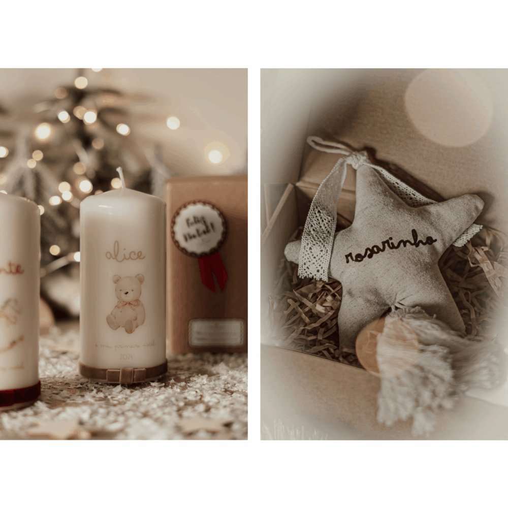 Combo Vela Primeiro Natal e Estrela
