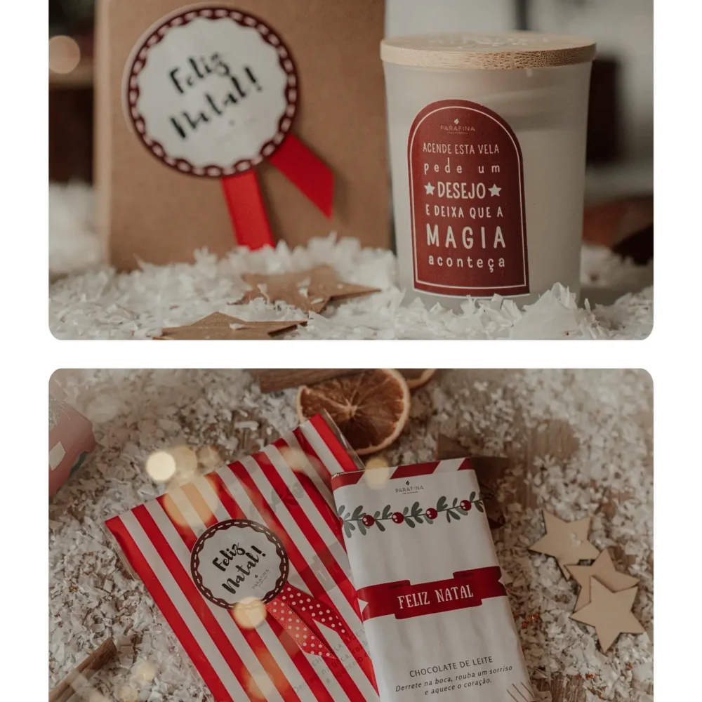 Combo Vela Magia e Chocolate