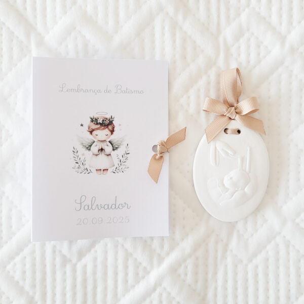 Pendente Batismo com cartão personalizado