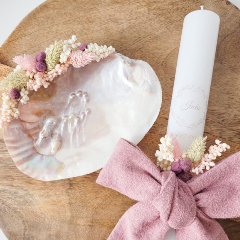 Vela Laço em Linho e Raminho