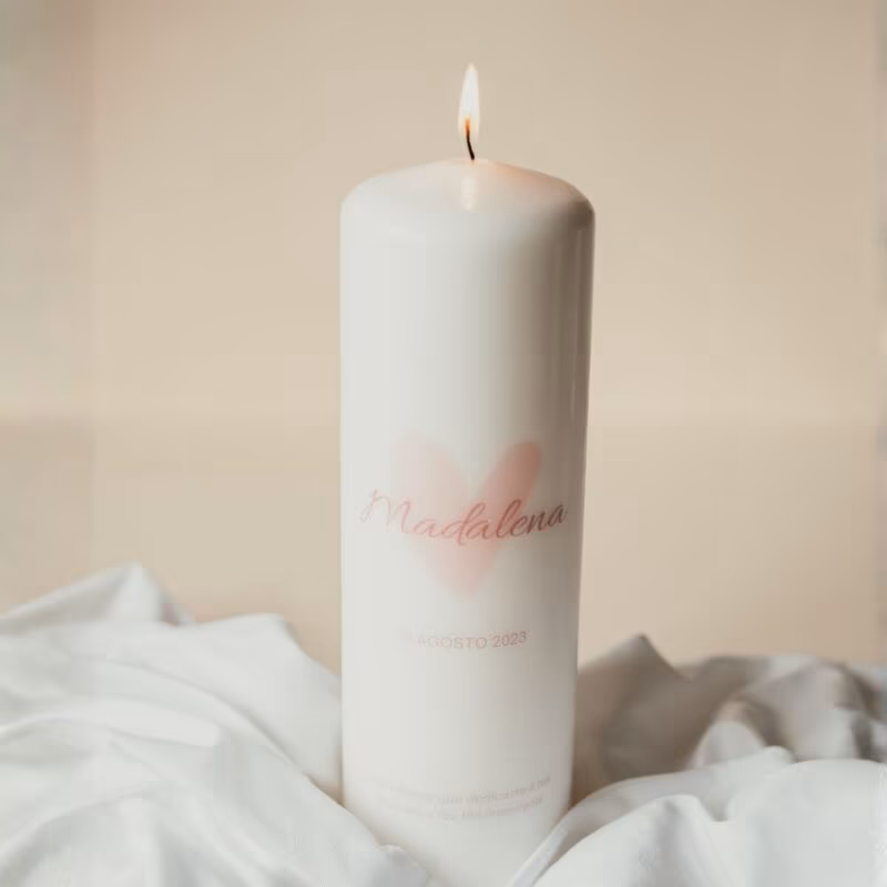 Vela da Vida Coração Rosa