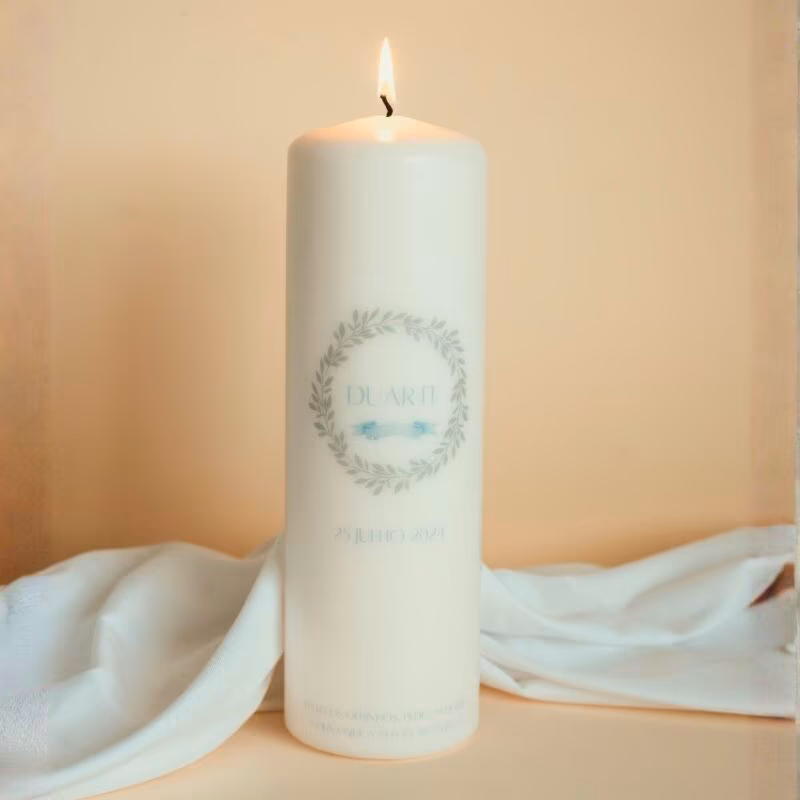 Vela da Vida Coroa Fita Azul