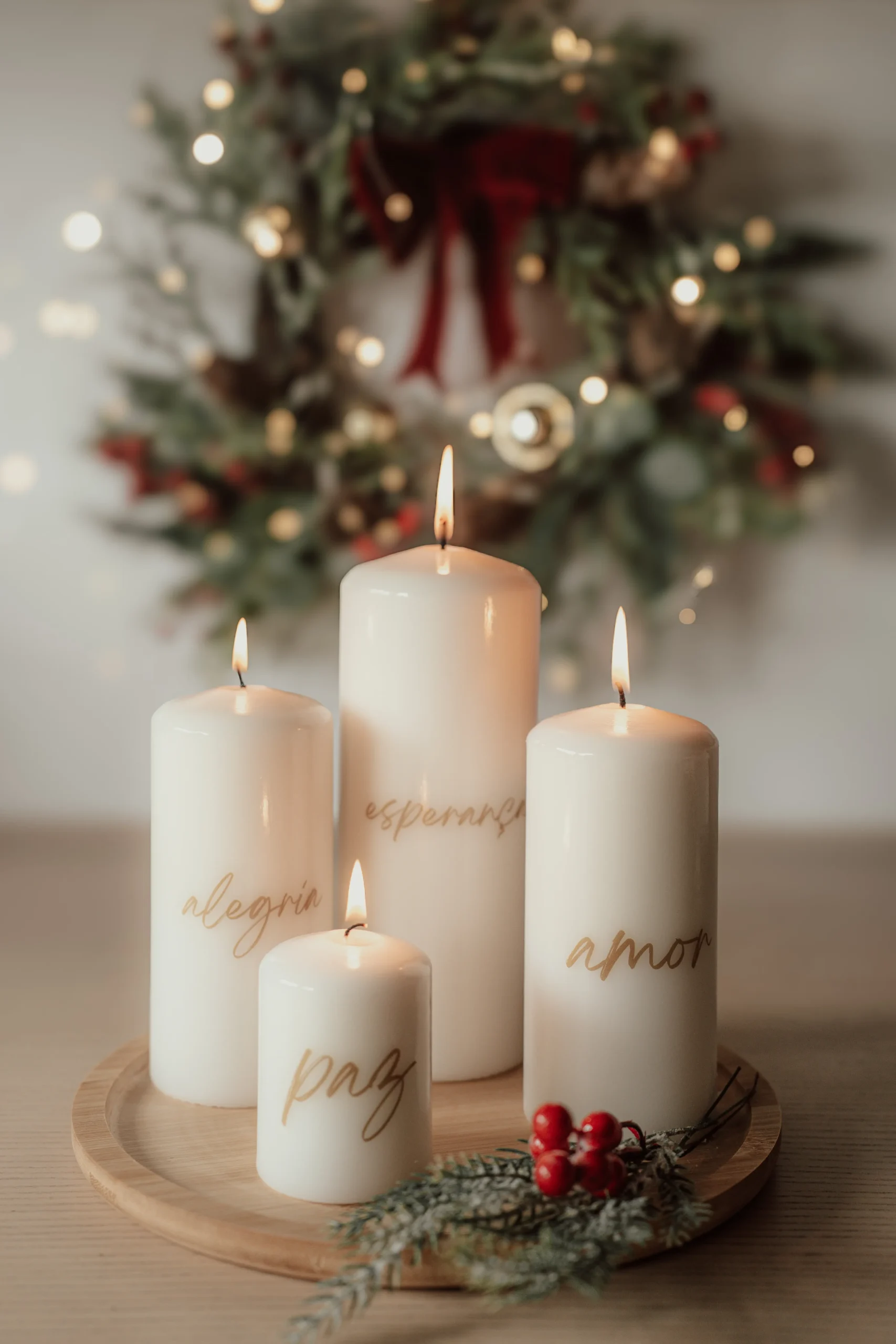 Conjunto velas do Advento