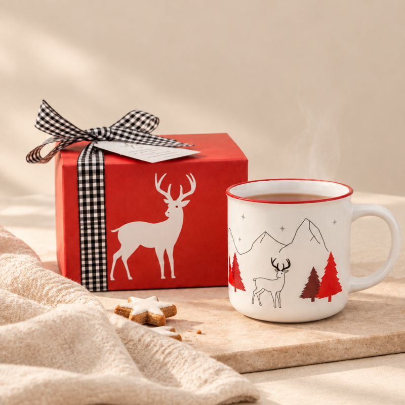 Caneca de Natal com Caixa